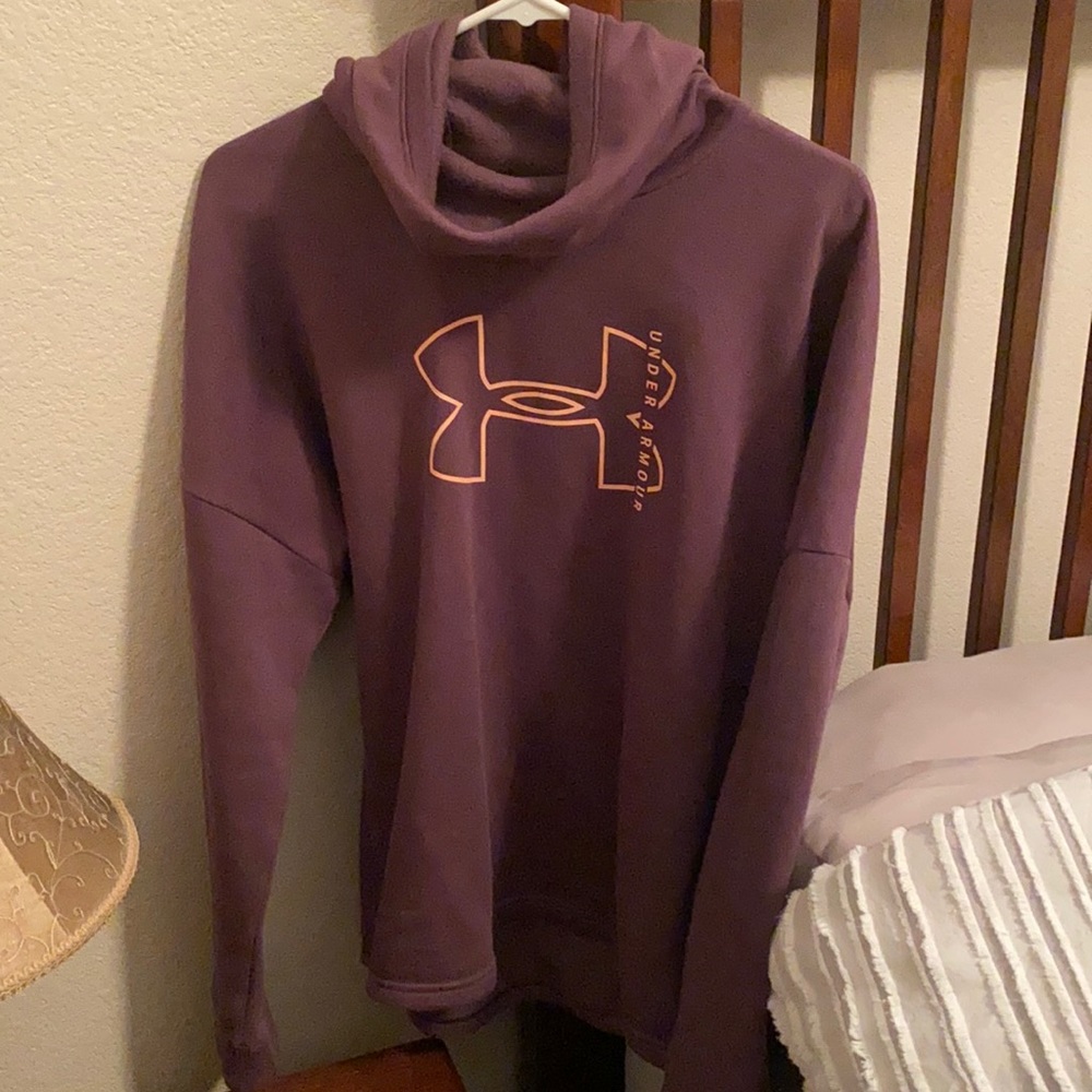Ladie’s purple Under Armour Cowl Neck/Hoodie